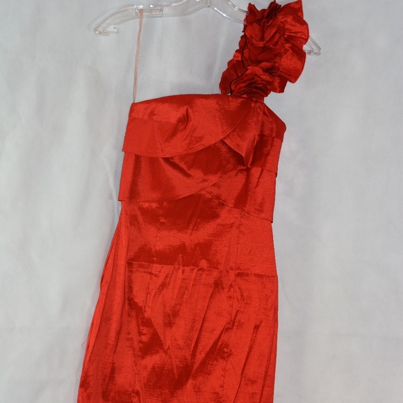 One Shoulder Red Special Occasion Dress SZ S Twenty One - Picture 4 of 8